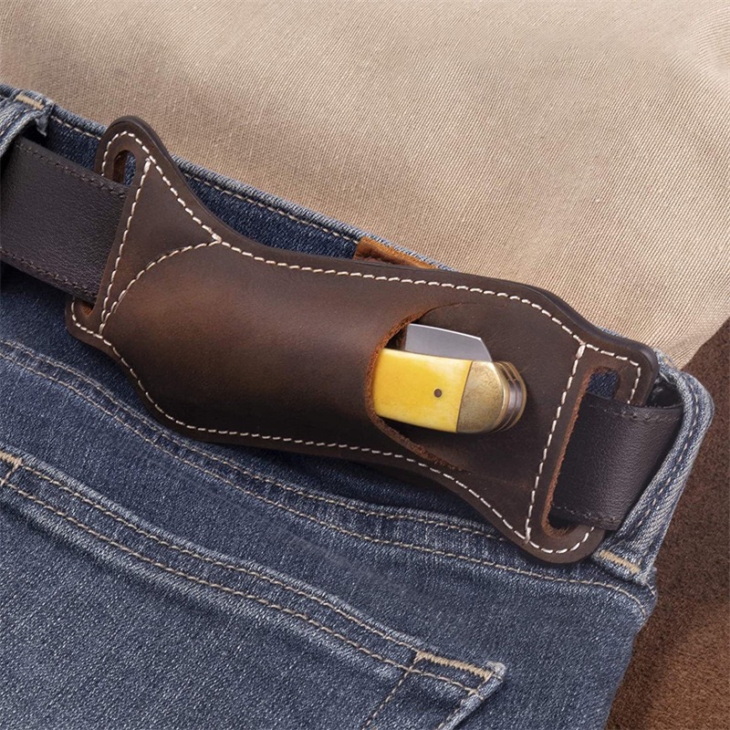 Edc Carry Knife - Fodero/Custodia per Coltello EDC in Vera